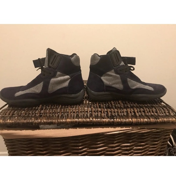 Prada Shoes Americas Cup Hi-Top Sneakers For Men - Picture 3 of 5